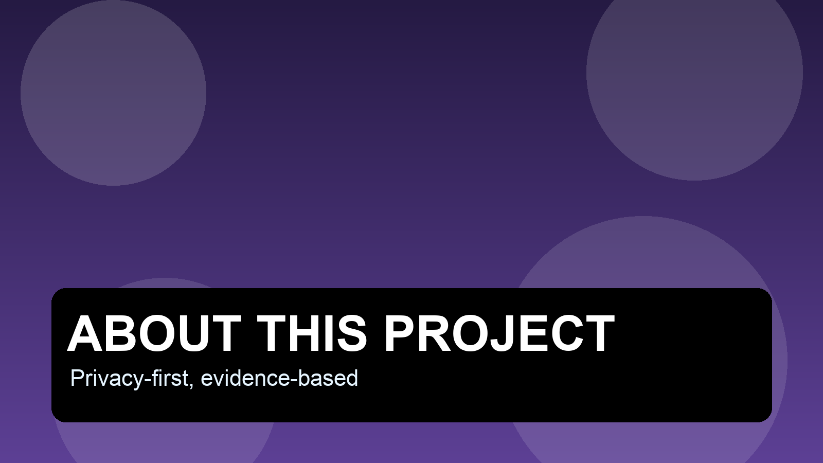 Editorial standards and purpose
